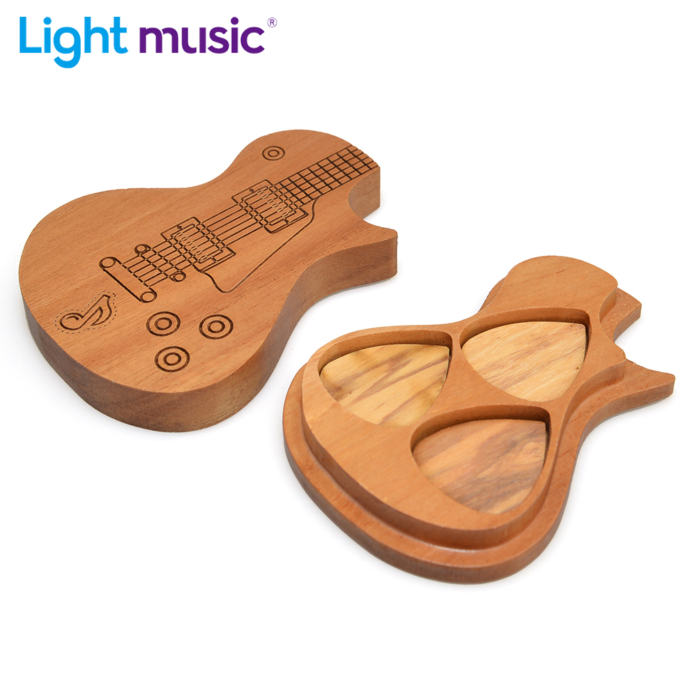 Cajon Musical Instrument - Guitar Picks Holder Wooden Plectrum Guitar