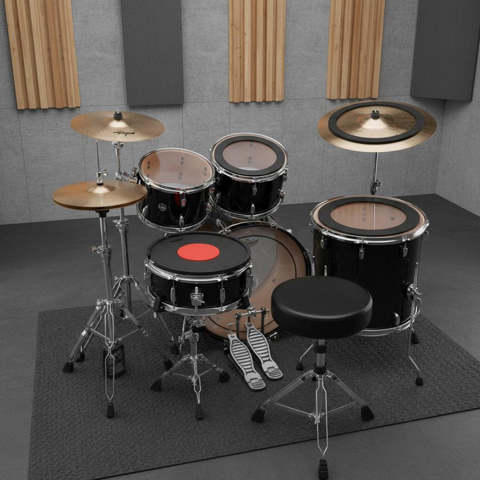 Musical Instrument Drum - Rubber Drum and Cymbal Mutes Noise