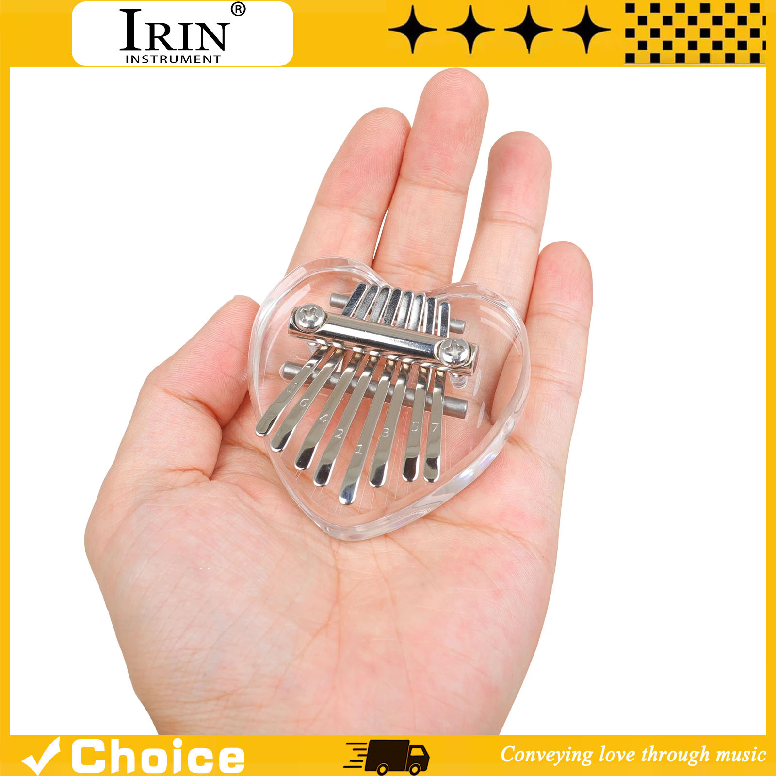 Musical Instrument Keyboard - 8-Key Kalimba Mini Thumb Piano Acrylic