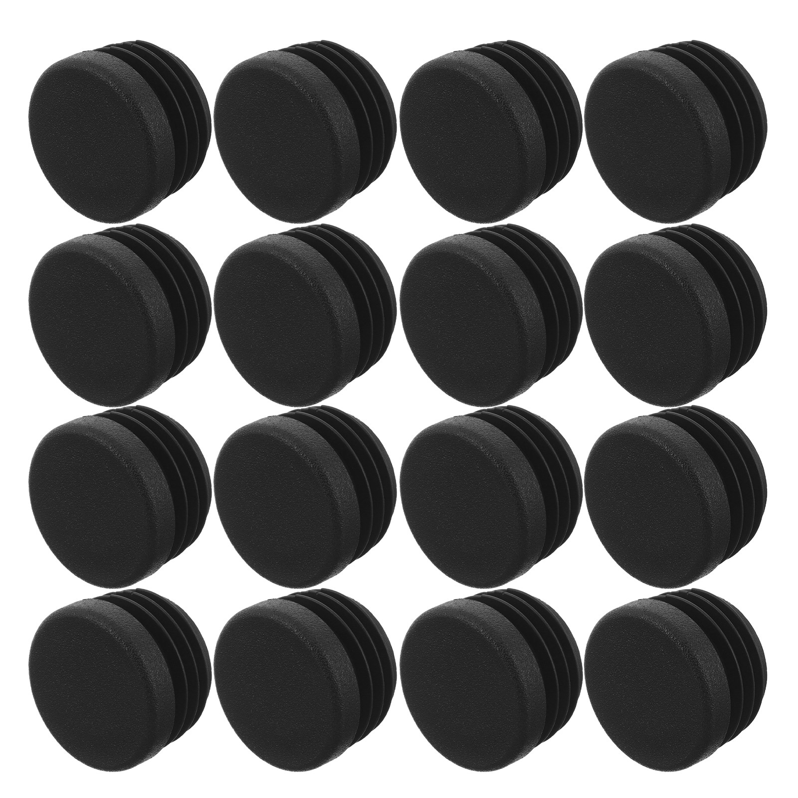 Musical Instrument Keyboard - 16Pcs Black Round Plastic Tube End