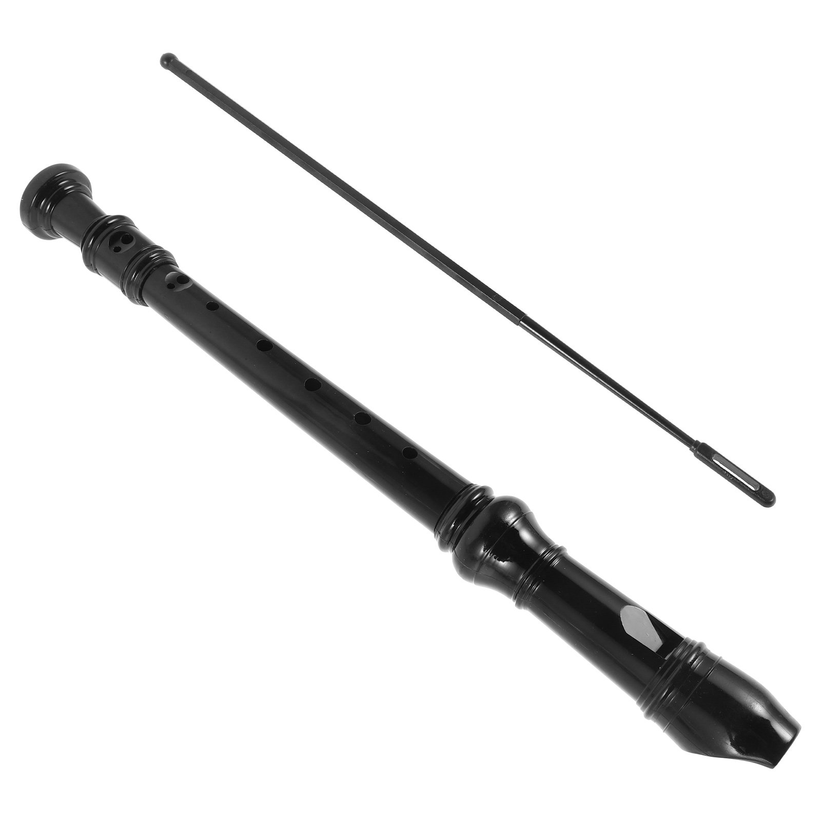 Soprano Recorder Plastic - 8 Hole Black Transparent Soprano Recorder