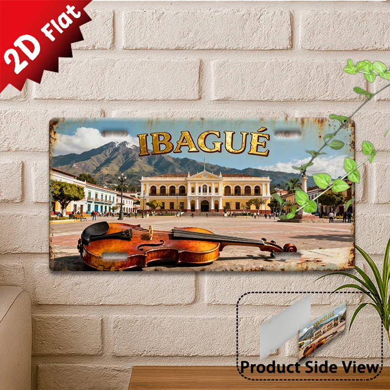 Musical Instrument Sign - 1pc Ivague Music-Themed Metal Wall Sign
