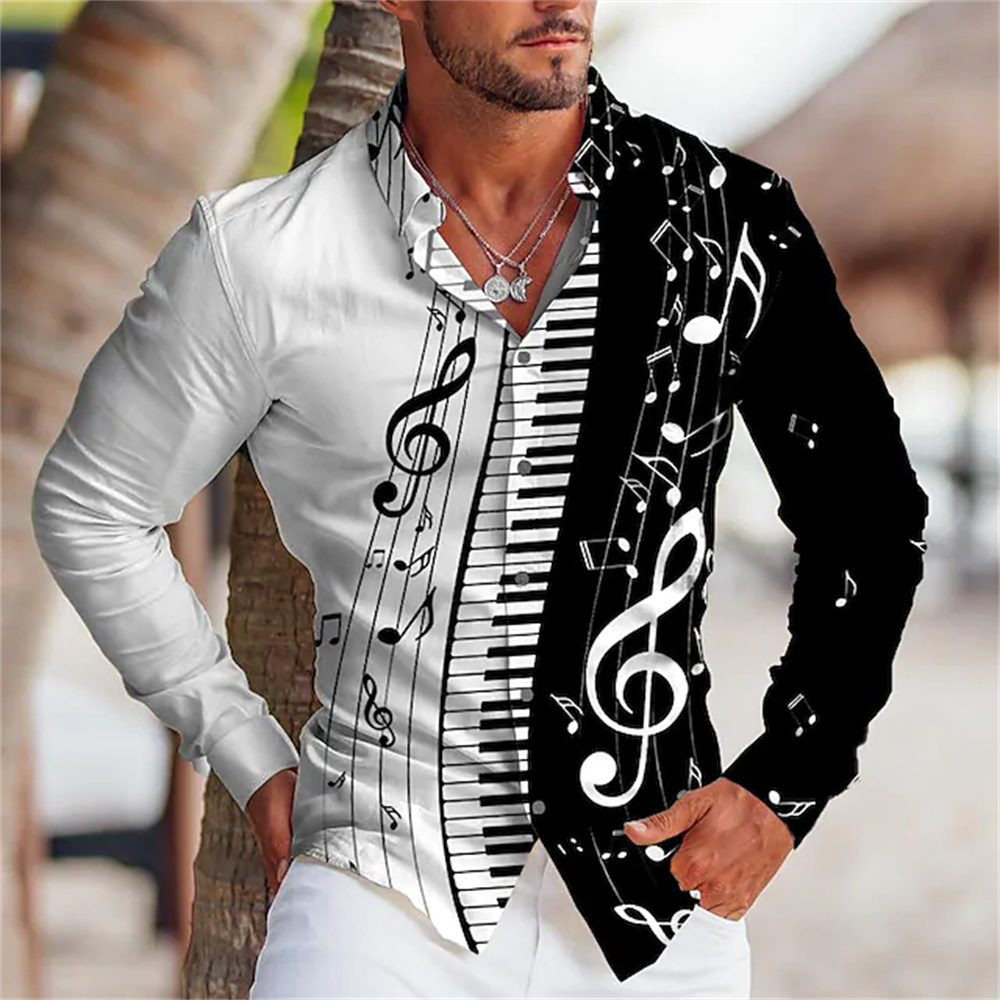 Musical Instrument Sign - 2025 Summer Men's Long Sleeves Shirt