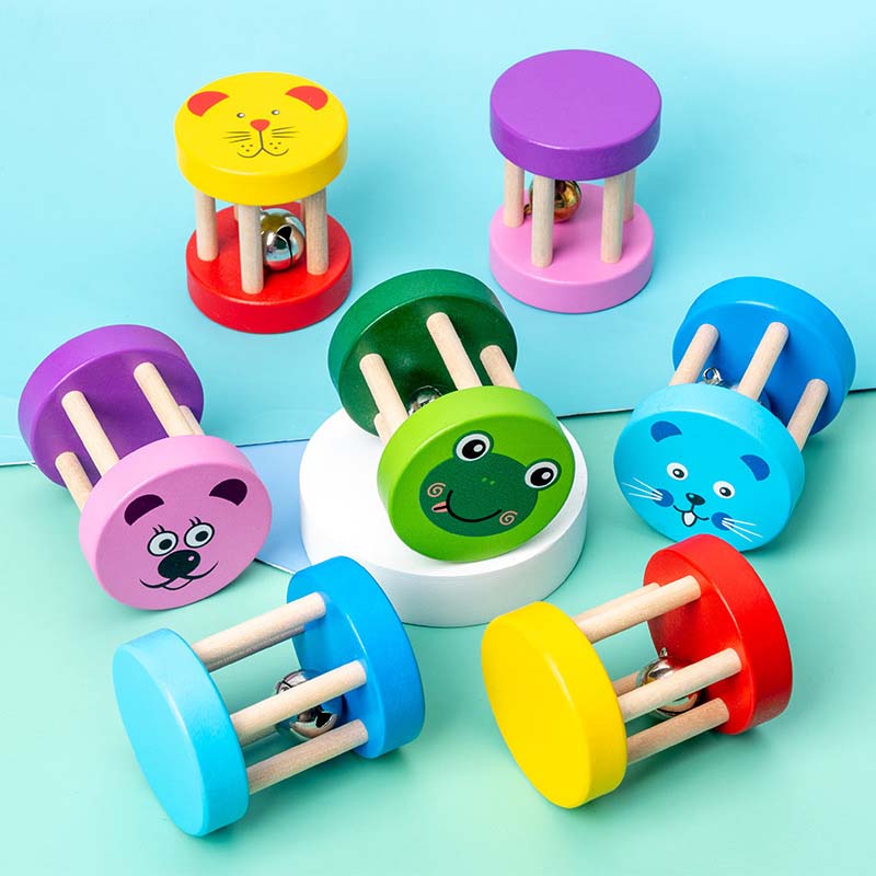 A Musical Instrument You Shake - 1pc Montessori Baby Wooden Cage Rattles