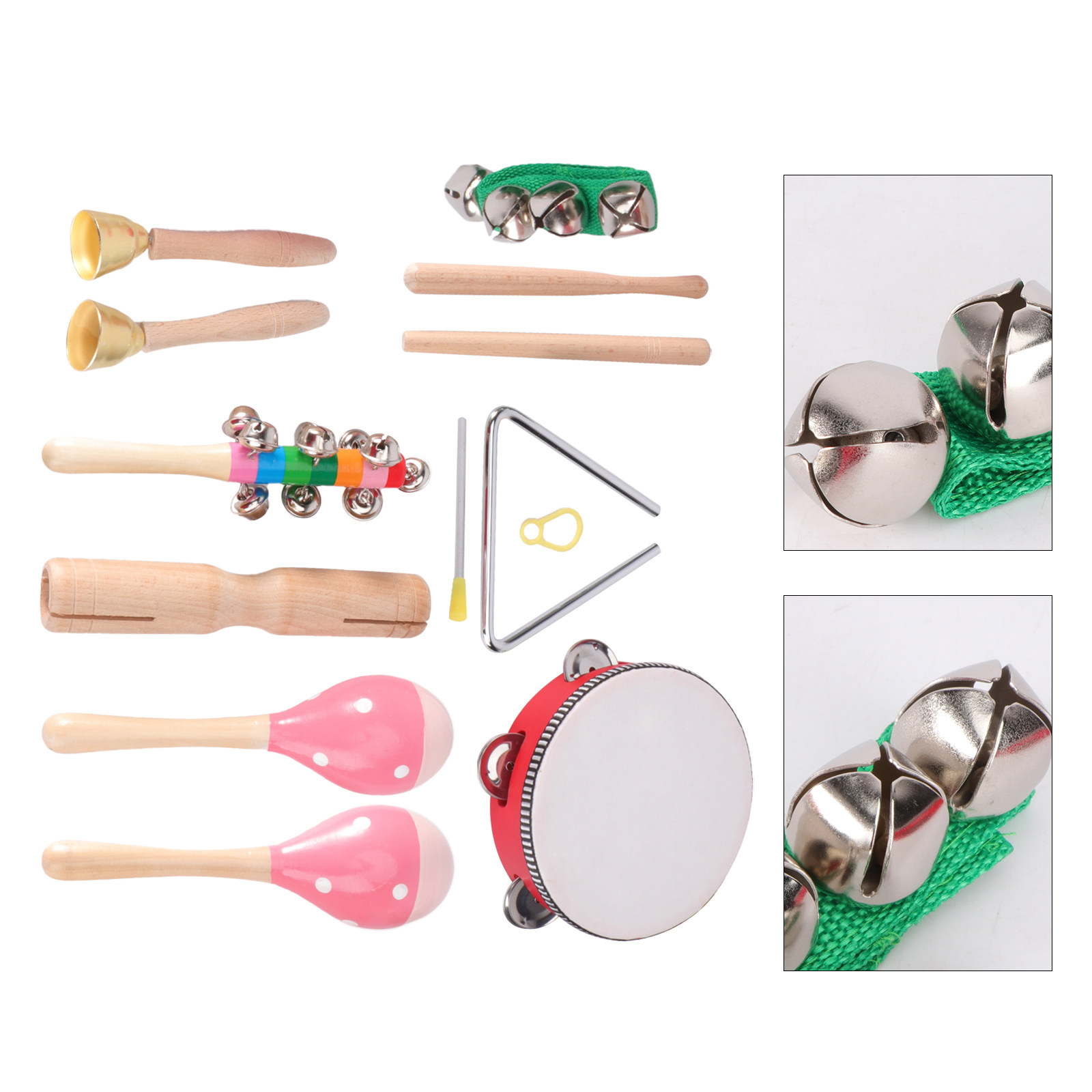 A Musical Instrument You Shake - 1Set Early Education Tambourine Rattle Maracas