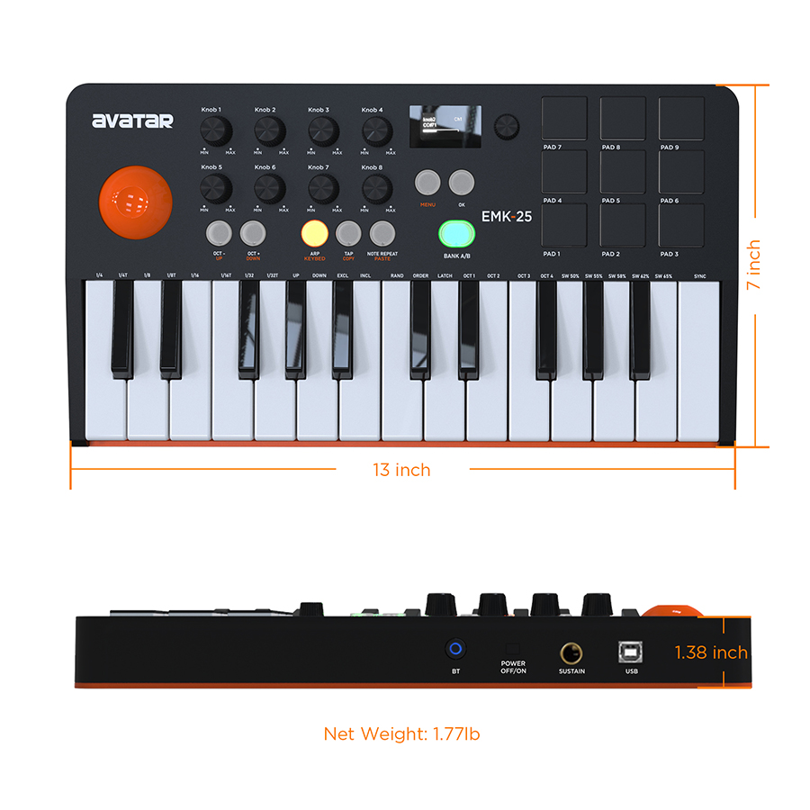 Keyboard MIDI Controller With  - Musical Instrument Keyboard 评论和价格