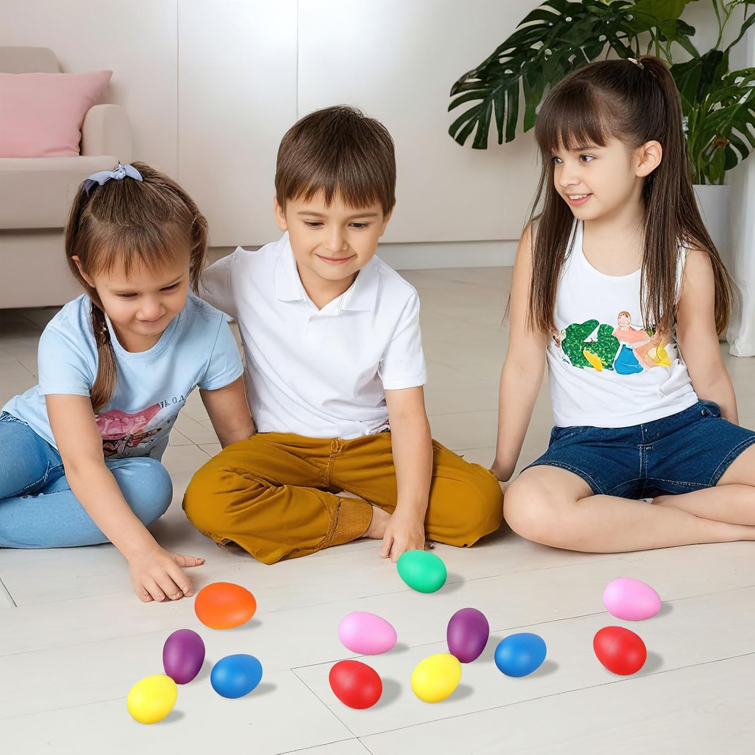2Pcs Plastic Egg Shakers Percu - Musical Instrument Maraca 评论和价格