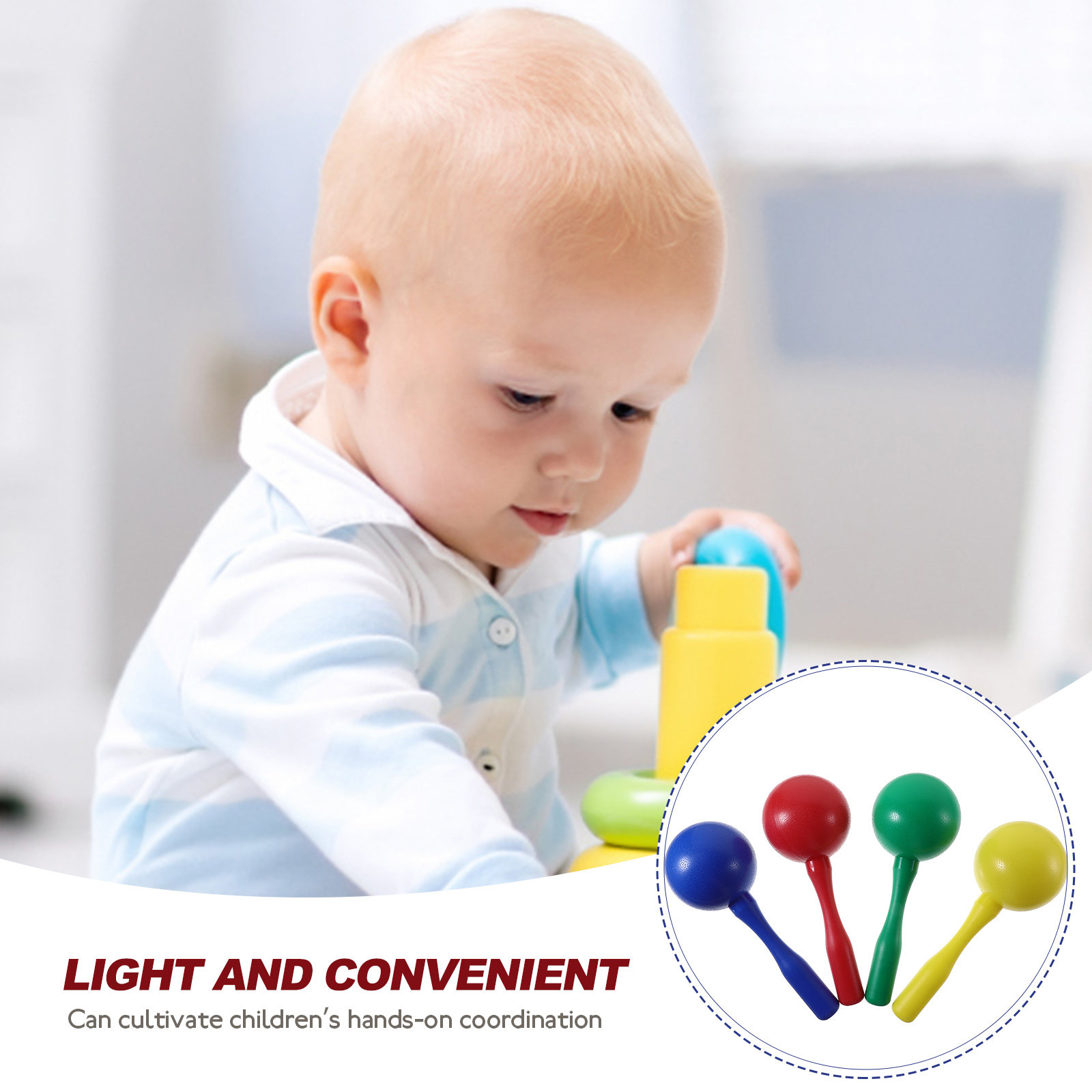 8Pcs Shaking Maracas Musical E - A Musical Instrument You Shake 评论和价格