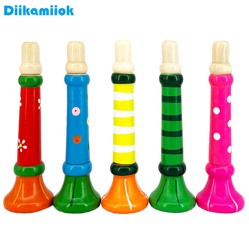 Wooden Trumpet Children Toy Ho - Musical Instrument Fagot 评论和价格