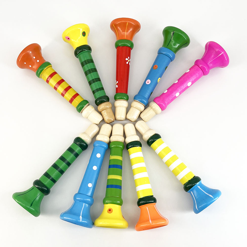 Wooden Trumpet Children Toy Ho - Musical Instrument Fagot 评论和价格