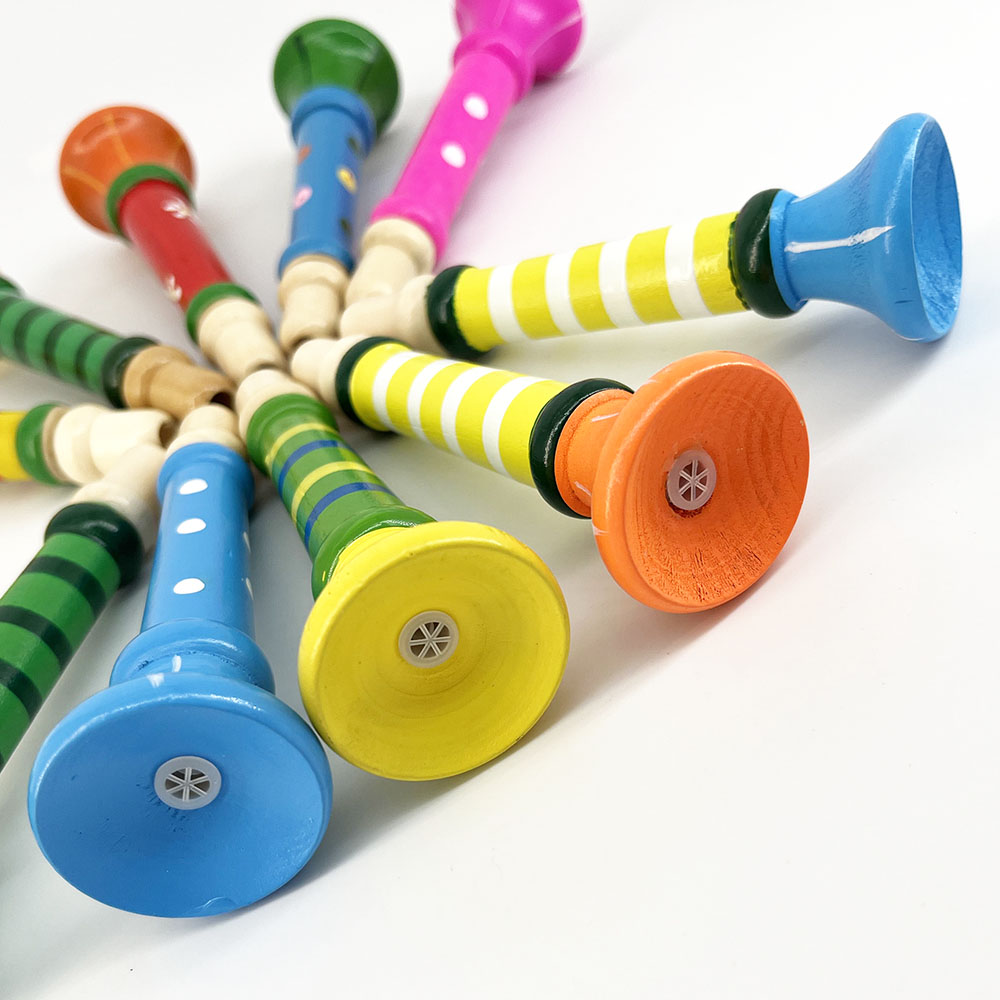 Wooden Trumpet Children Toy Ho - Musical Instrument Fagot 评论和价格