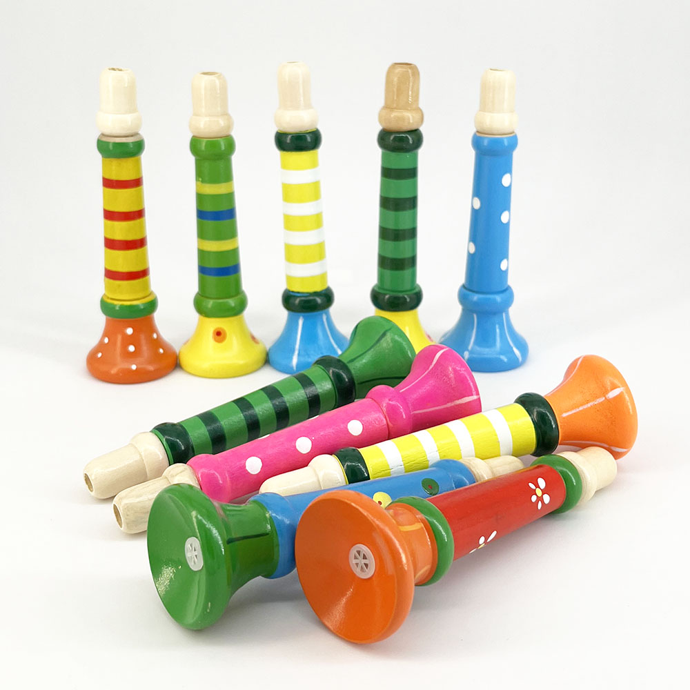 Wooden Trumpet Children Toy Ho - Musical Instrument Fagot 评论和价格