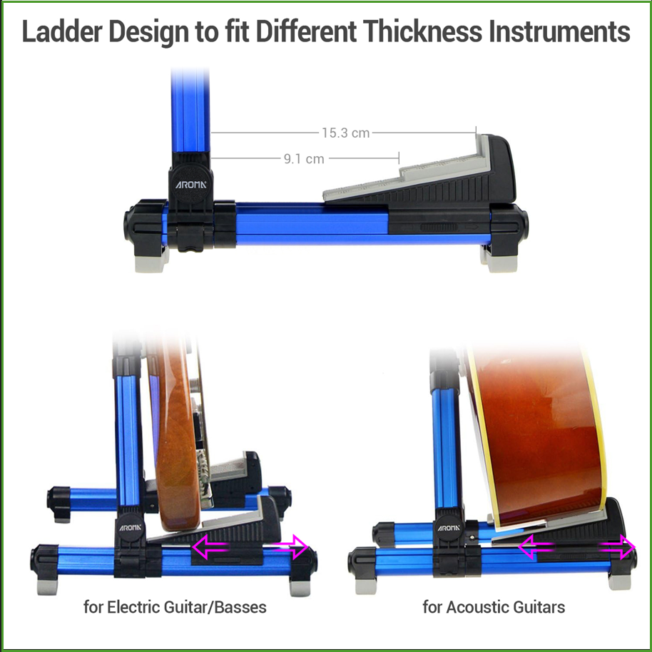 Foldable Aluminum Guitar Stand - Musical Instrument Types 评论和价格