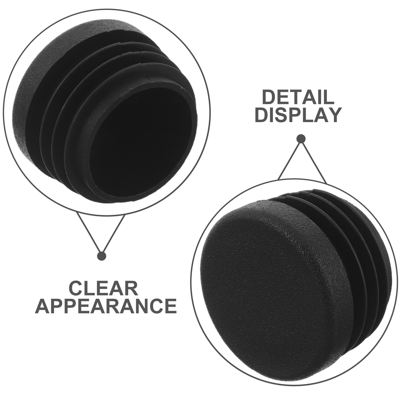 16Pcs Black Round Plastic Tube - Musical Instrument Keyboard 评论和价格