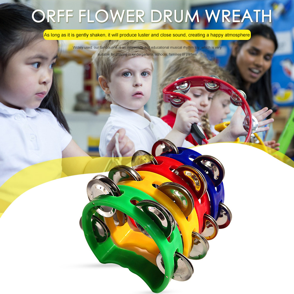 4pcs Tambourine Jingles Rattle - Musical Instrument Types 评论和价格