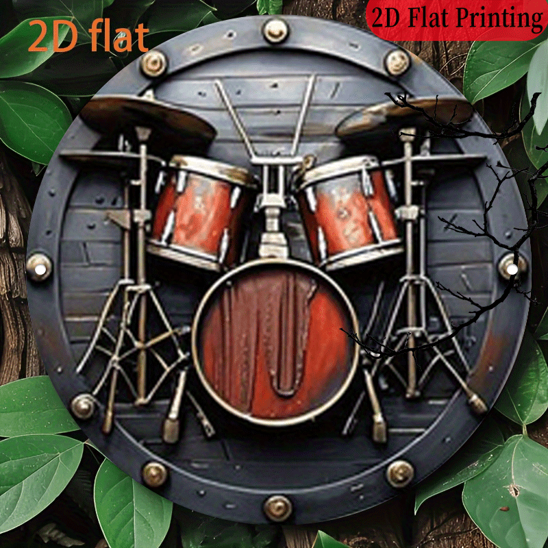 2D Flat, 1pc, 20.32x20.32 cm 2 - Musical Instrument Drum 评论和价格