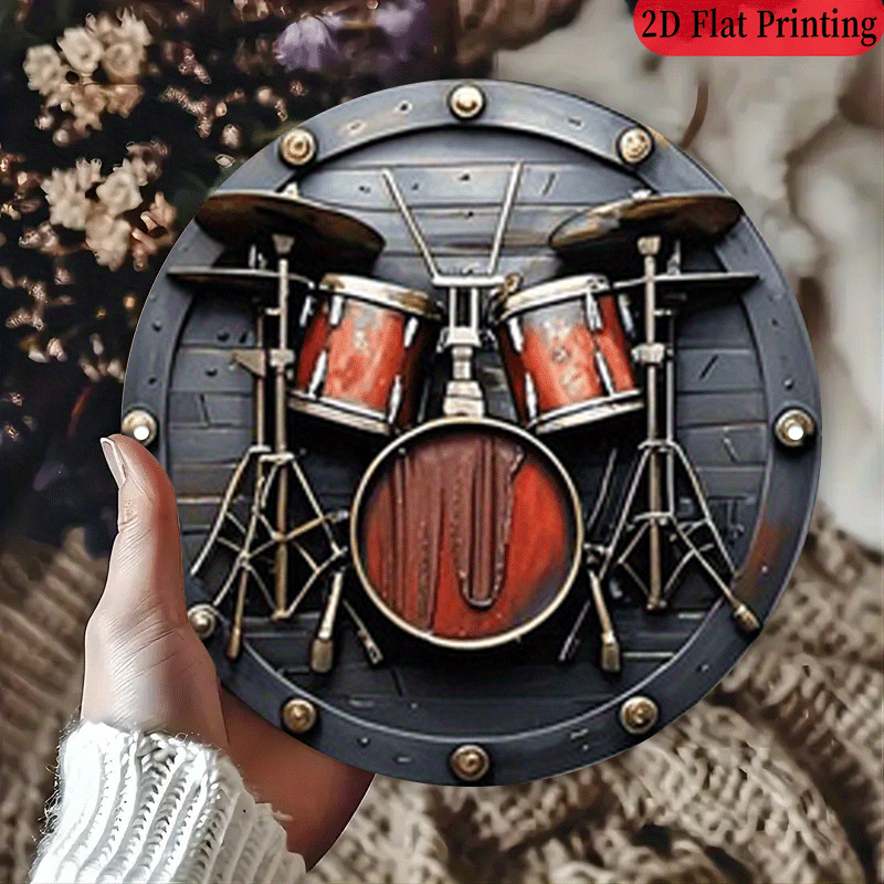 2D Flat, 1pc, 20.32x20.32 cm 2 - Musical Instrument Drum 评论和价格