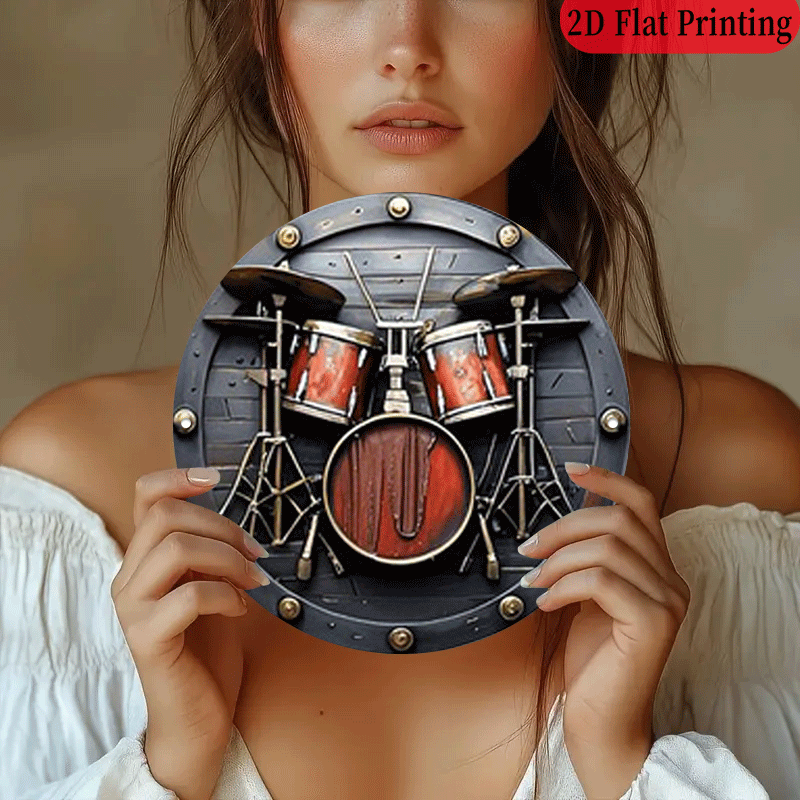 2D Flat, 1pc, 20.32x20.32 cm 2 - Musical Instrument Drum 评论和价格