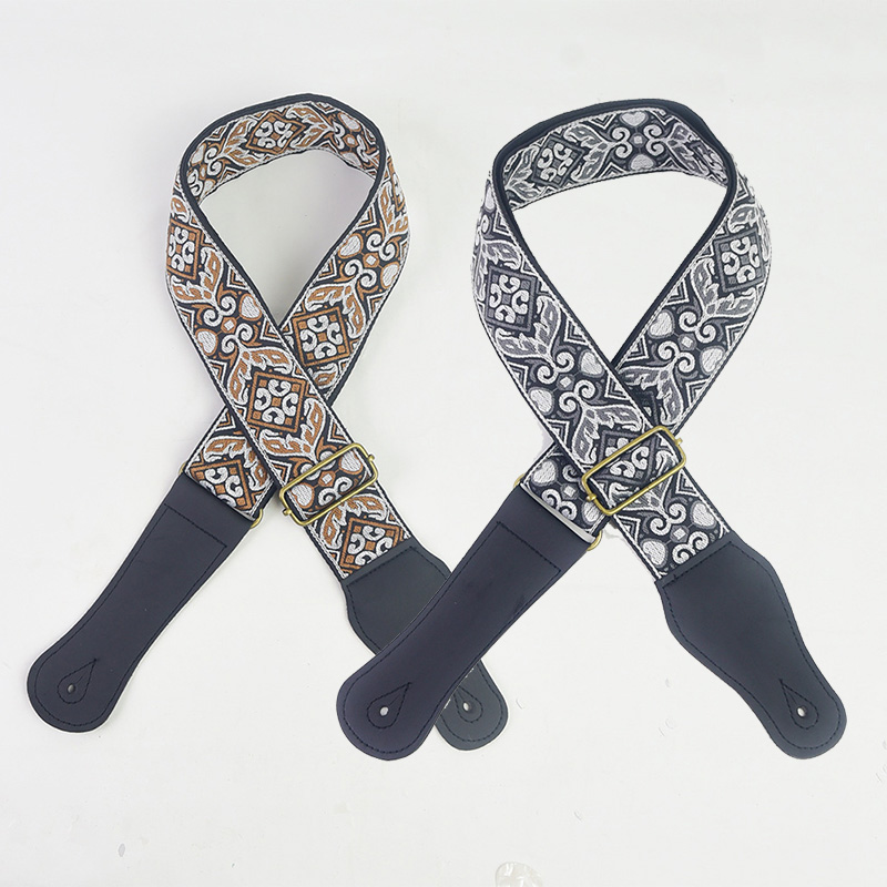 Guitar Strap Embroidered Print - Musical Instrument Types 评论和价格