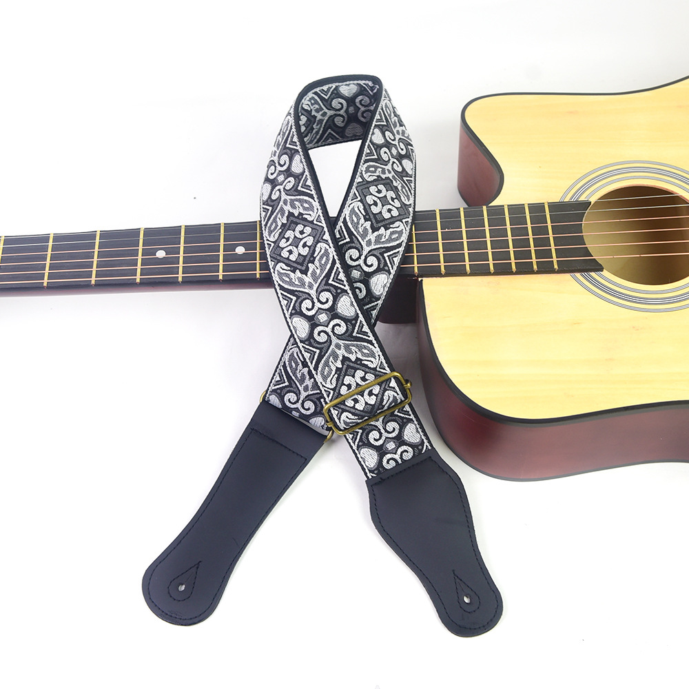Guitar Strap Embroidered Print - Musical Instrument Types 评论和价格