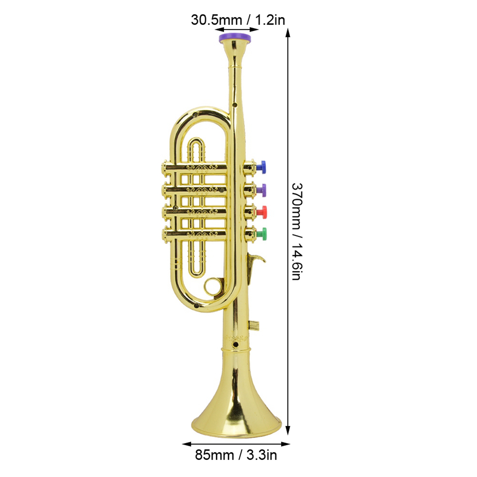 Kid Trumpet Golden Coated Plas - Musical Instrument Fagot 评论和价格