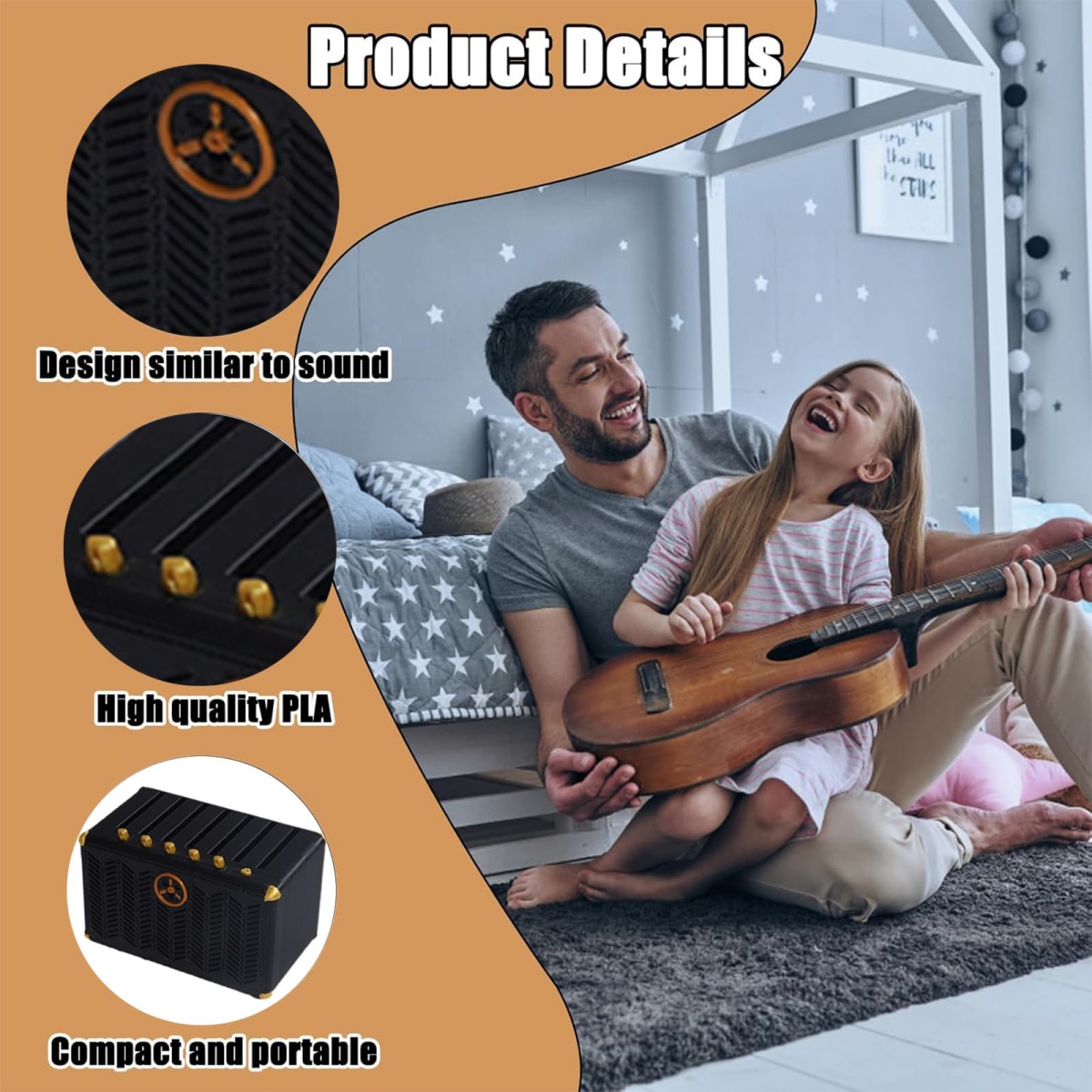 Guitar Pick Holder, 3D Printed - Cajon Musical Instrument 评论和价格