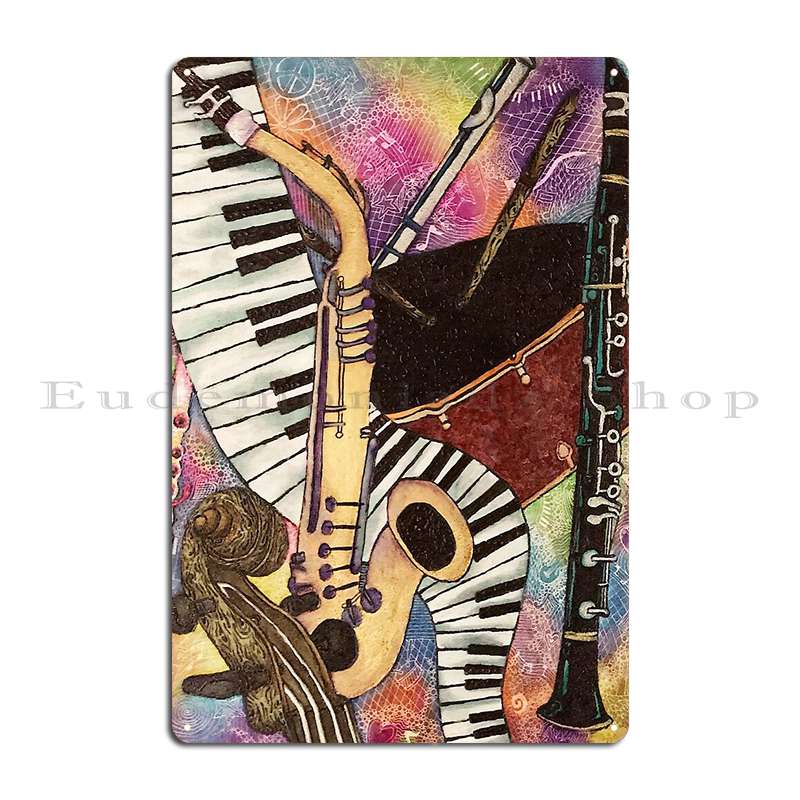 Musical Instruments Metal Plaq - Musical Instrument Sign 评论和价格