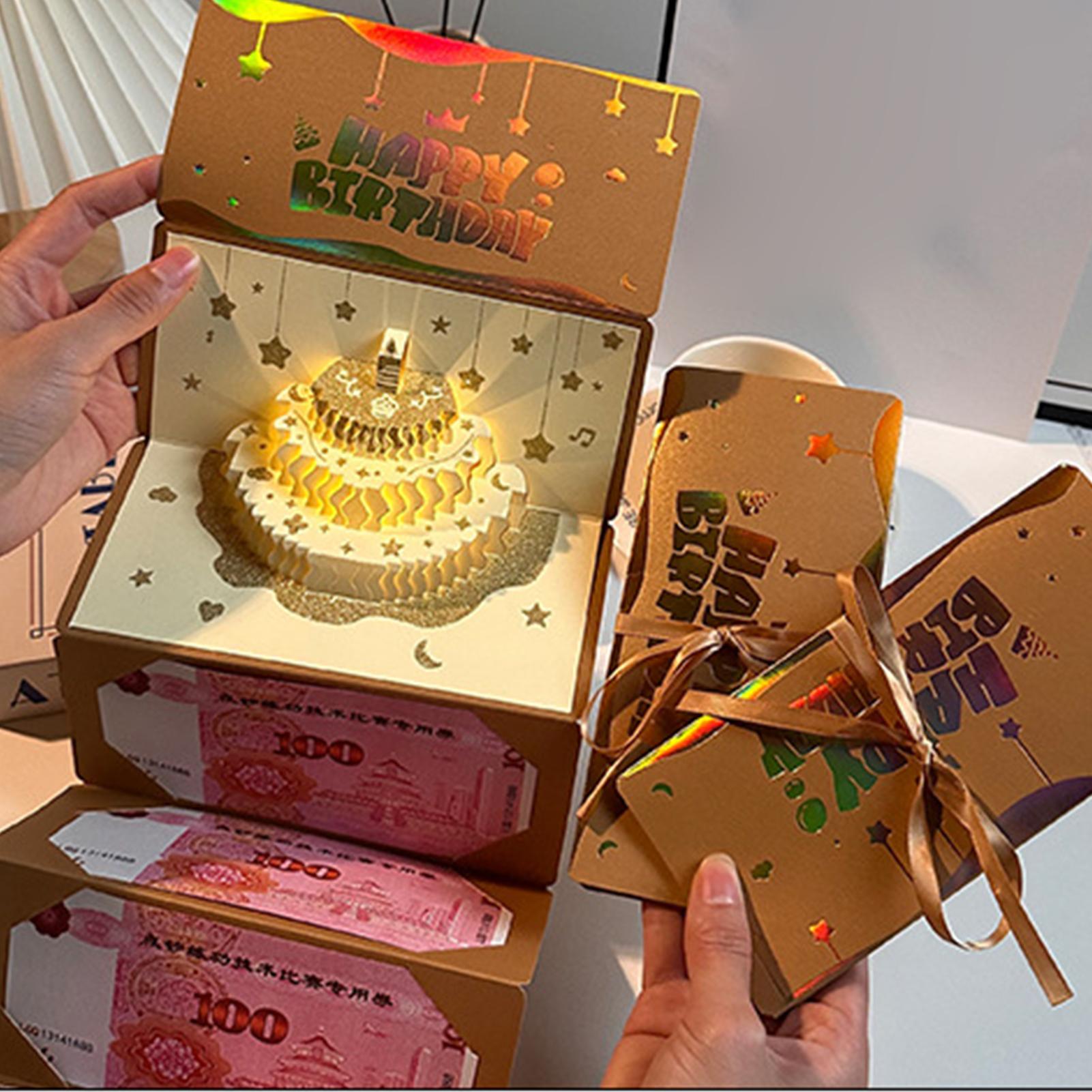 3D Cake Birthday Money Envelop - Cajon Musical Instrument 评论和价格