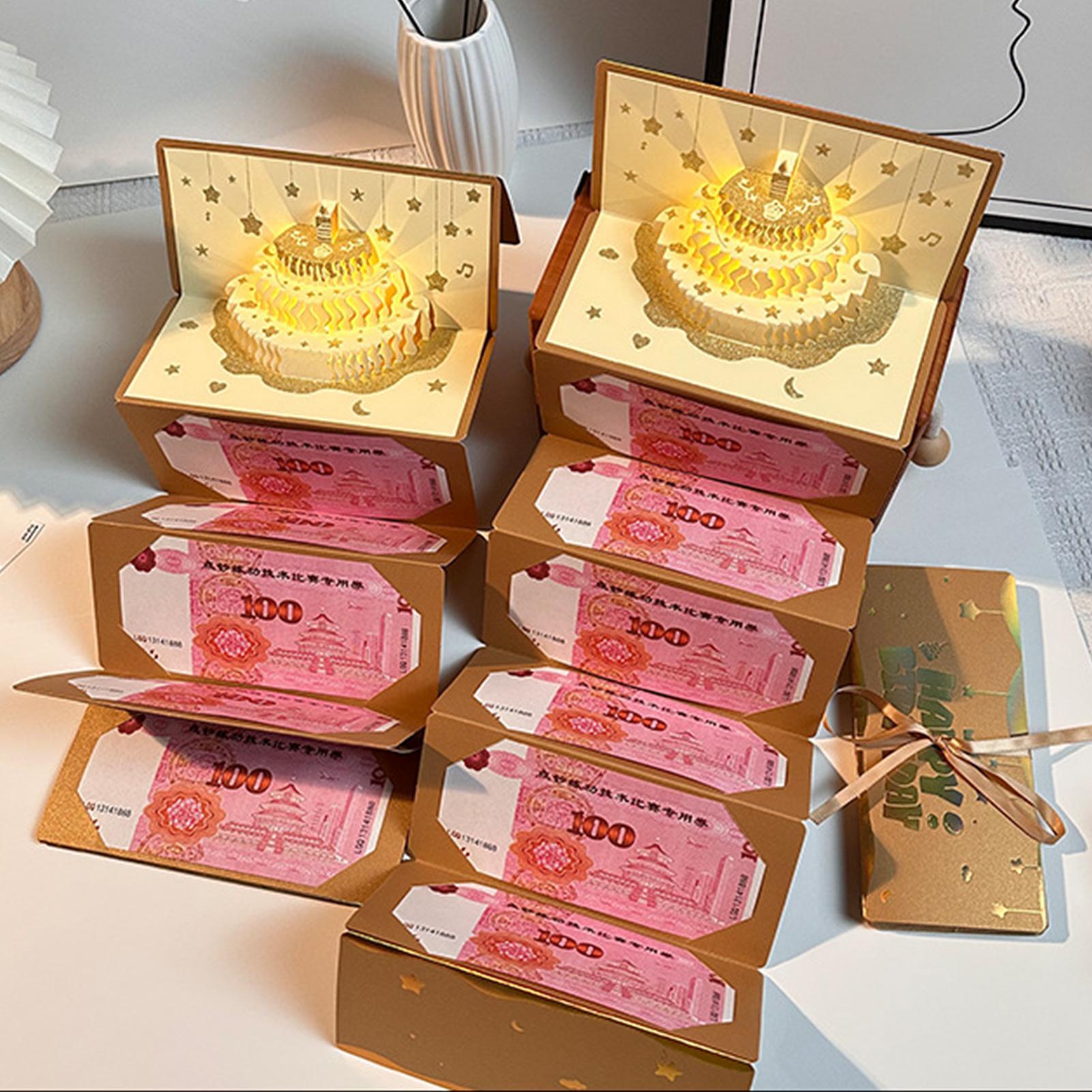 3D Cake Birthday Money Envelop - Cajon Musical Instrument 评论和价格