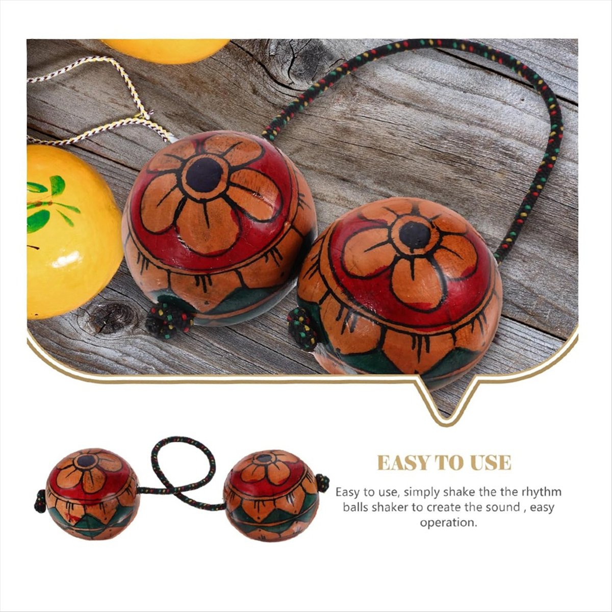 【HOT!TURE】Hand Drawn Maracas M - A Musical Instrument You Shake 评论和价格